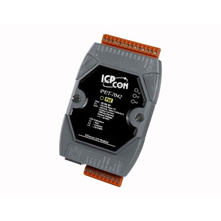 Icp Das 16-channel Isolated Sink Type Open Collector Digital Output PoE Module PET-7042